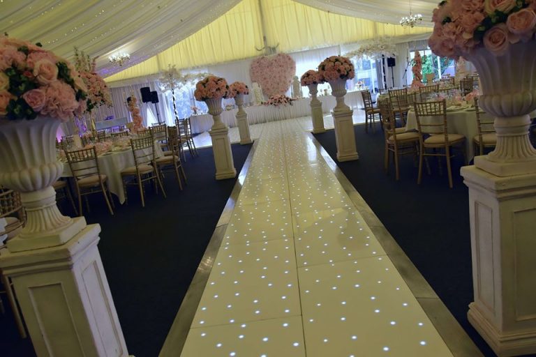 White Starlit Dance Floor With Walkway