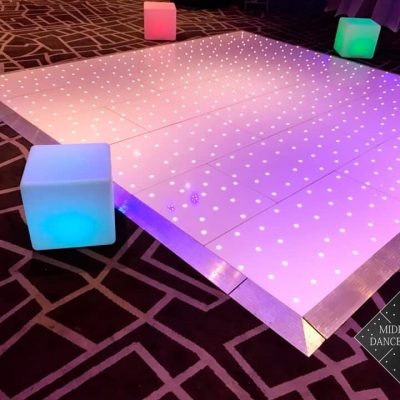 12ft White Starlit Dance Floor Led Cubes